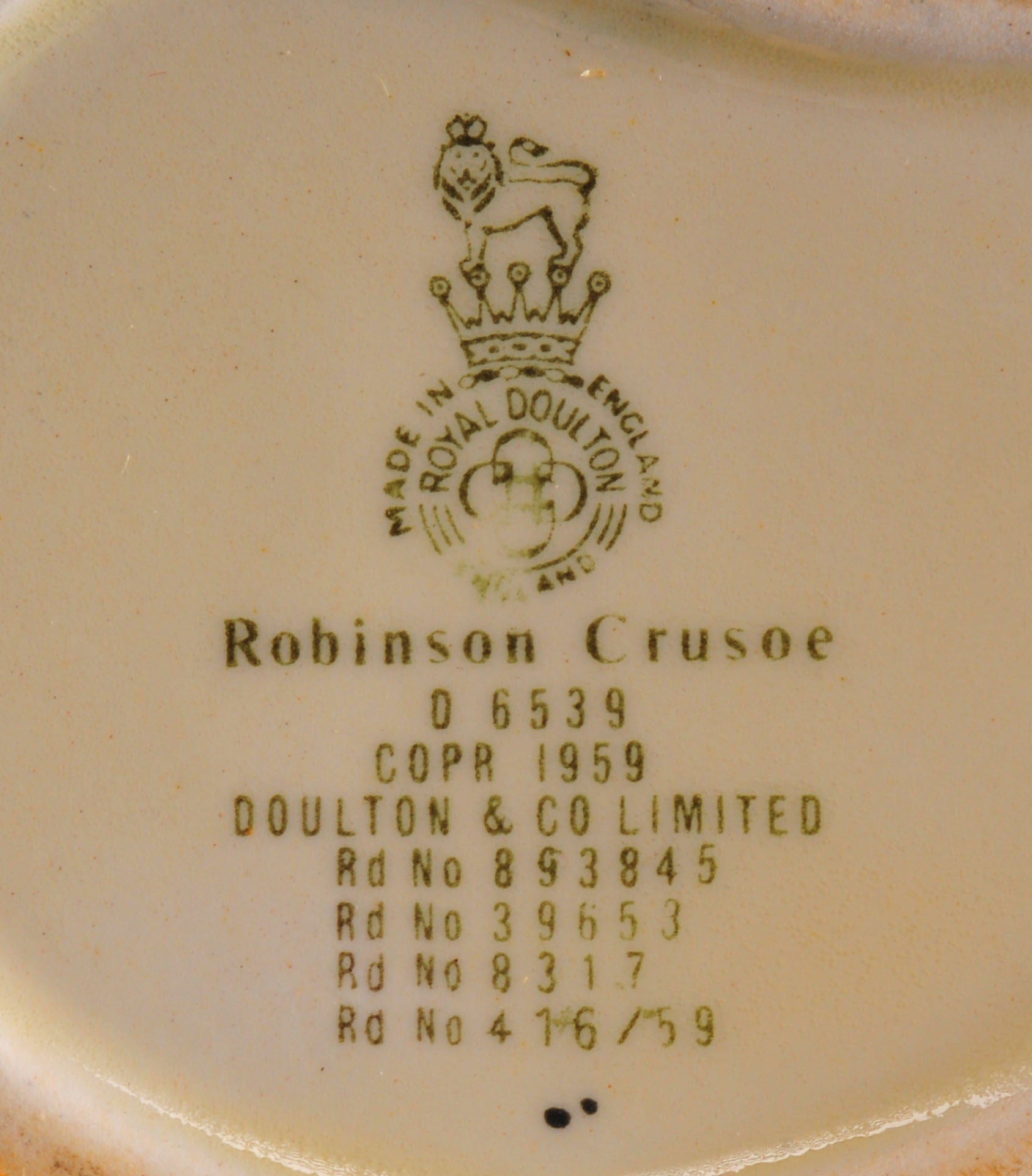 "Robinson Crusoe" Royal Doulton Toby Mug