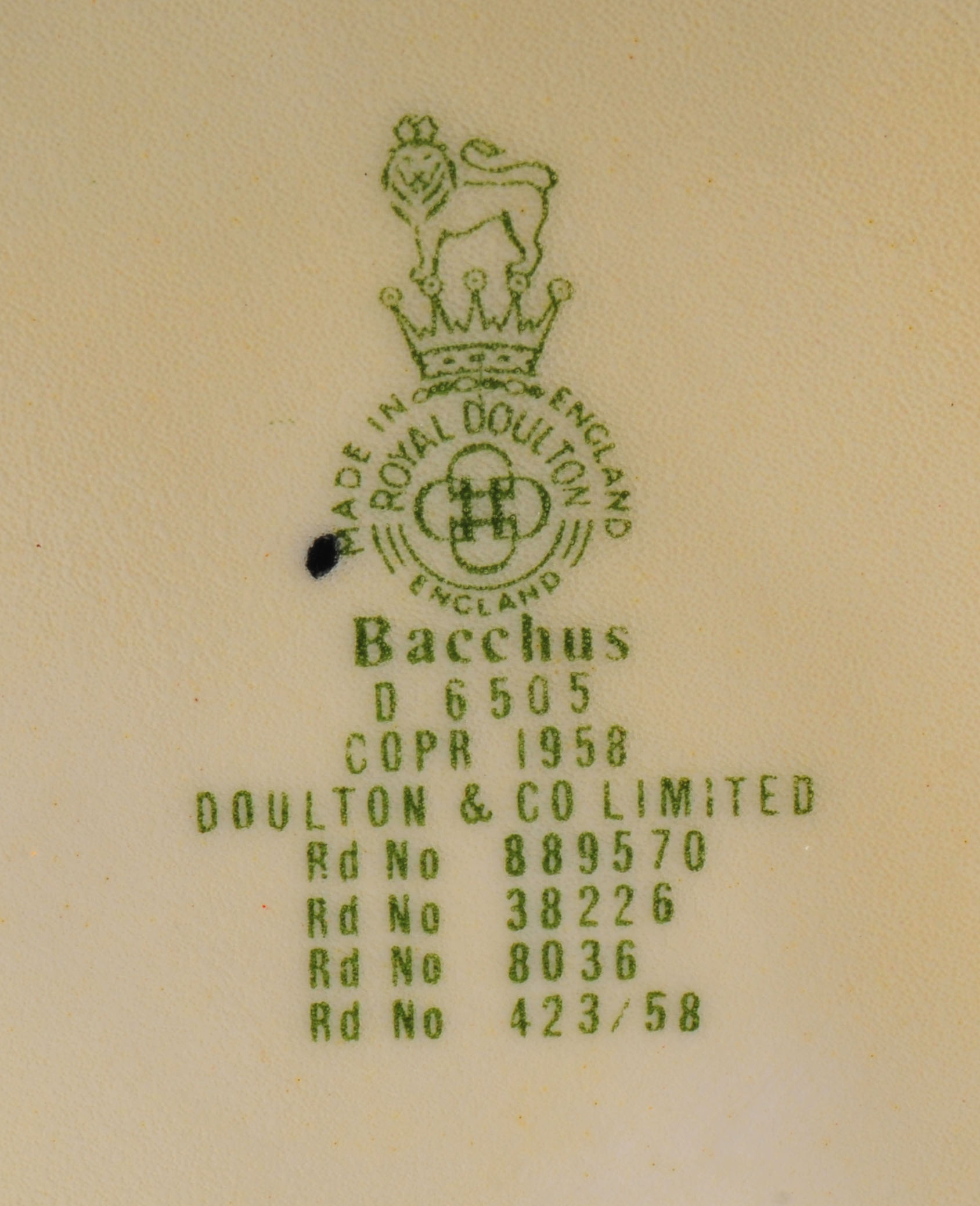 "Bacchus" Royal Doulton Toby Mug