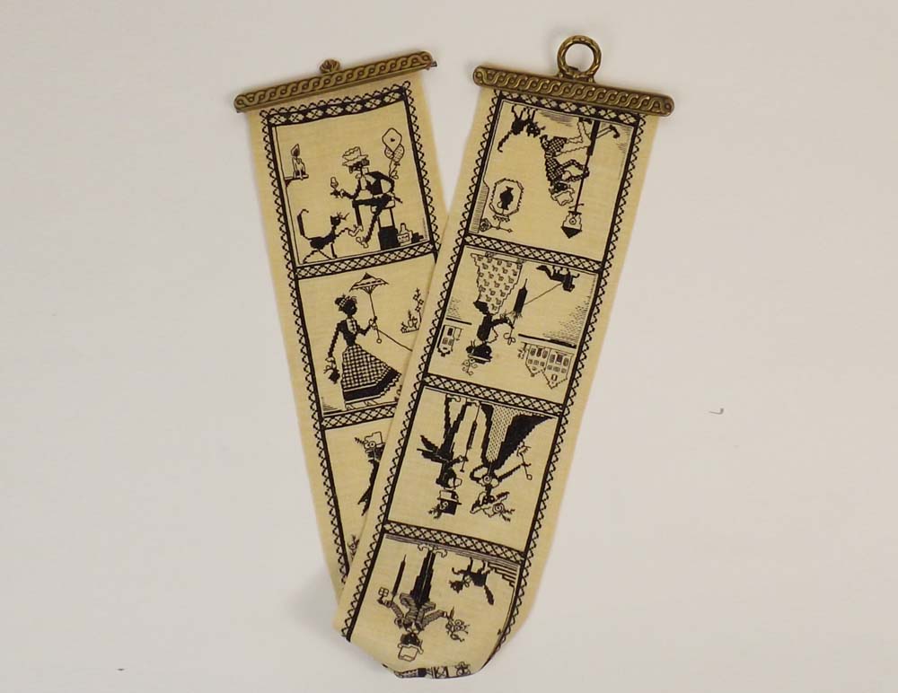 Cross Stitched Linen Bell Pull