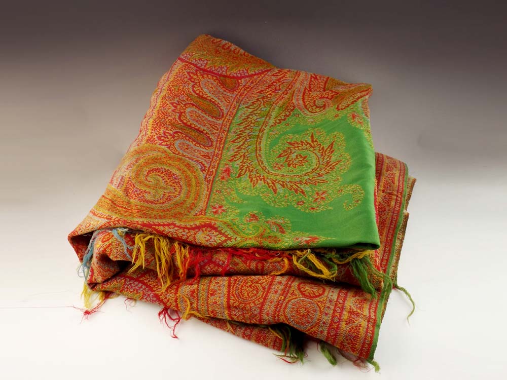 Victorian Wool Challis Shawl