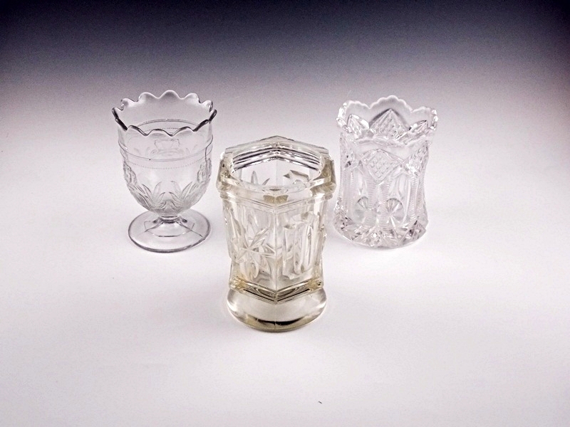 Vintage pressed glass spooners