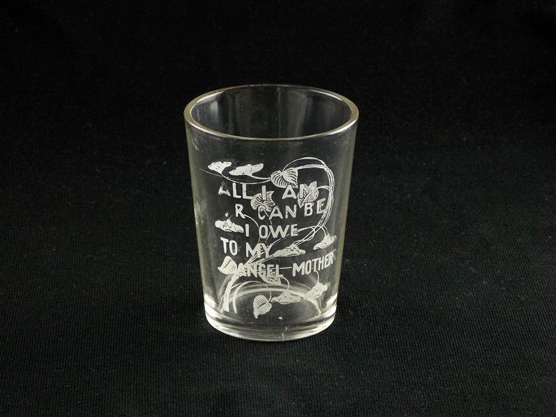 Vintage glass with sweet sentiment