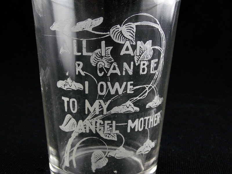 Vintage glass with sweet sentiment
