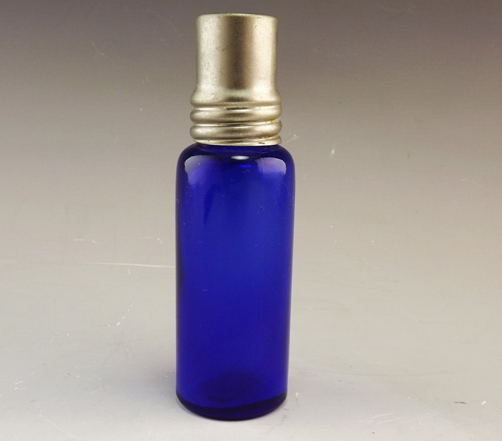Vintage Cobalt Blue Perfume Bottle