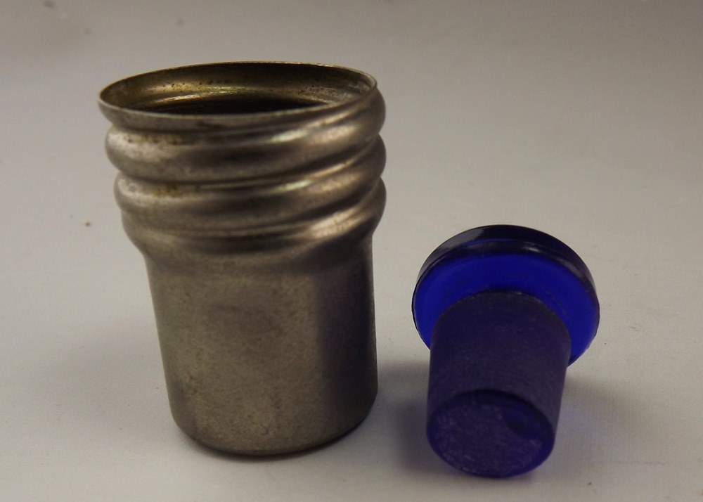 Vintage Cobalt Blue Perfume Bottle