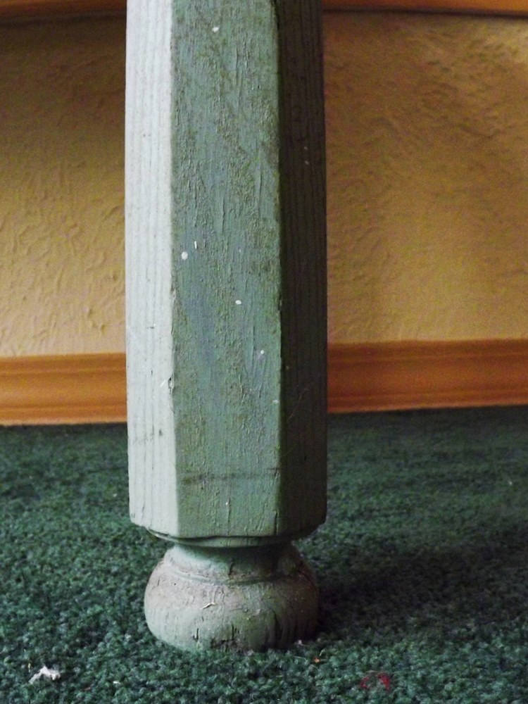 Primitive Green Painted Farm Table