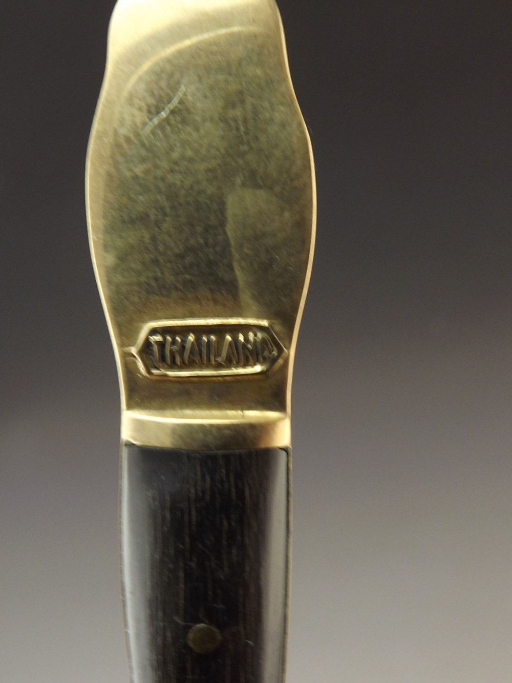 Set of Gold-Washed and Ebony Demitasse Spoons from Thailand
