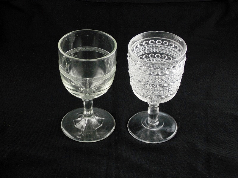 Vintage EAPG pressed glass goblets