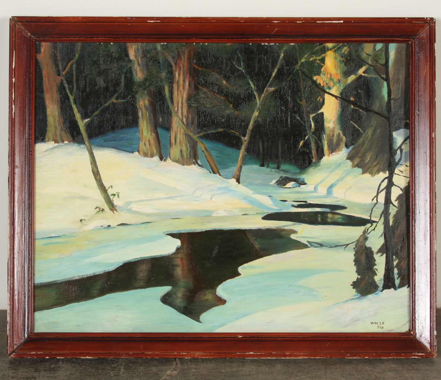 An original oil on board painting signed Vincze 