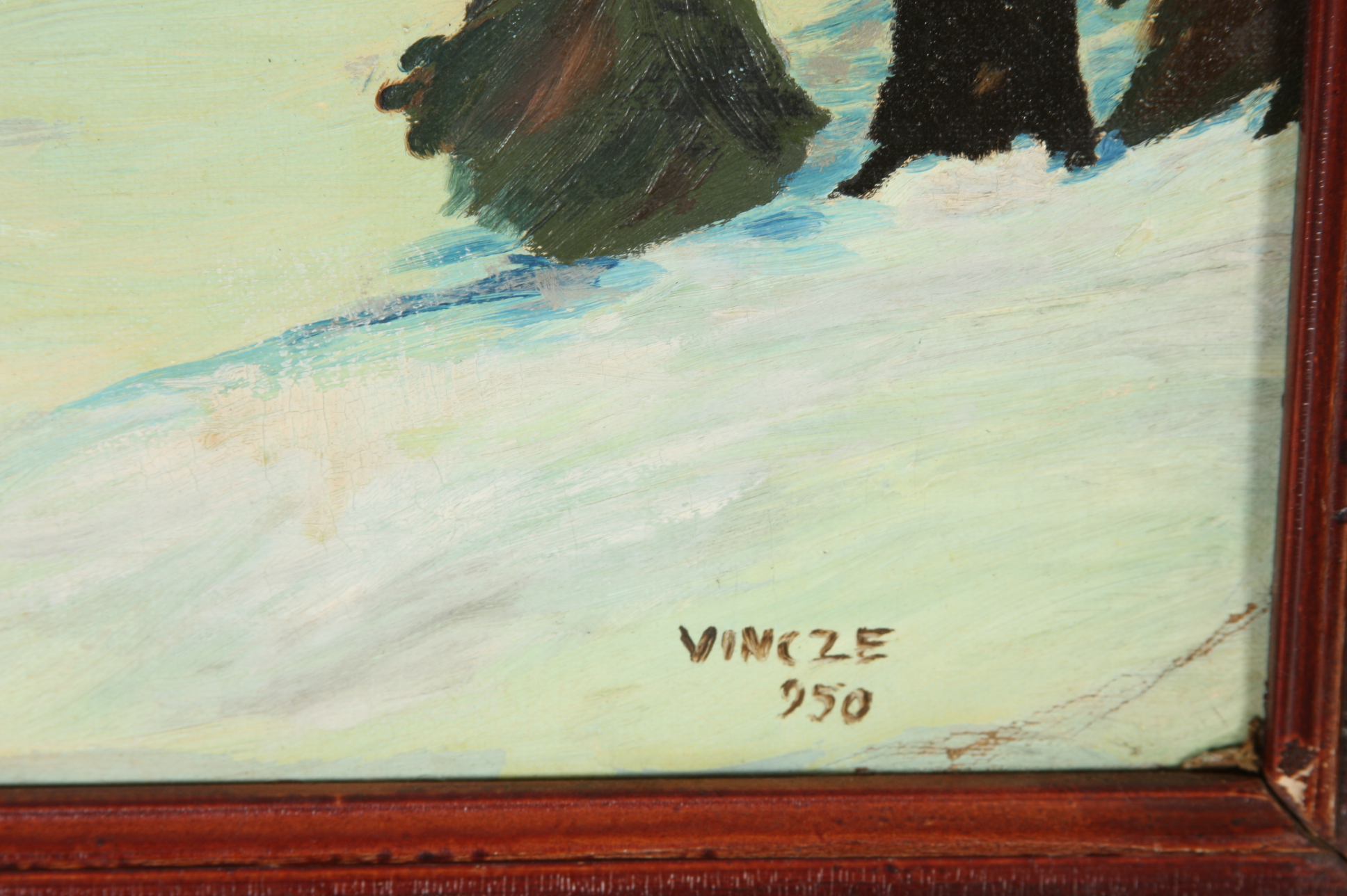 An original oil on board painting signed Vincze 