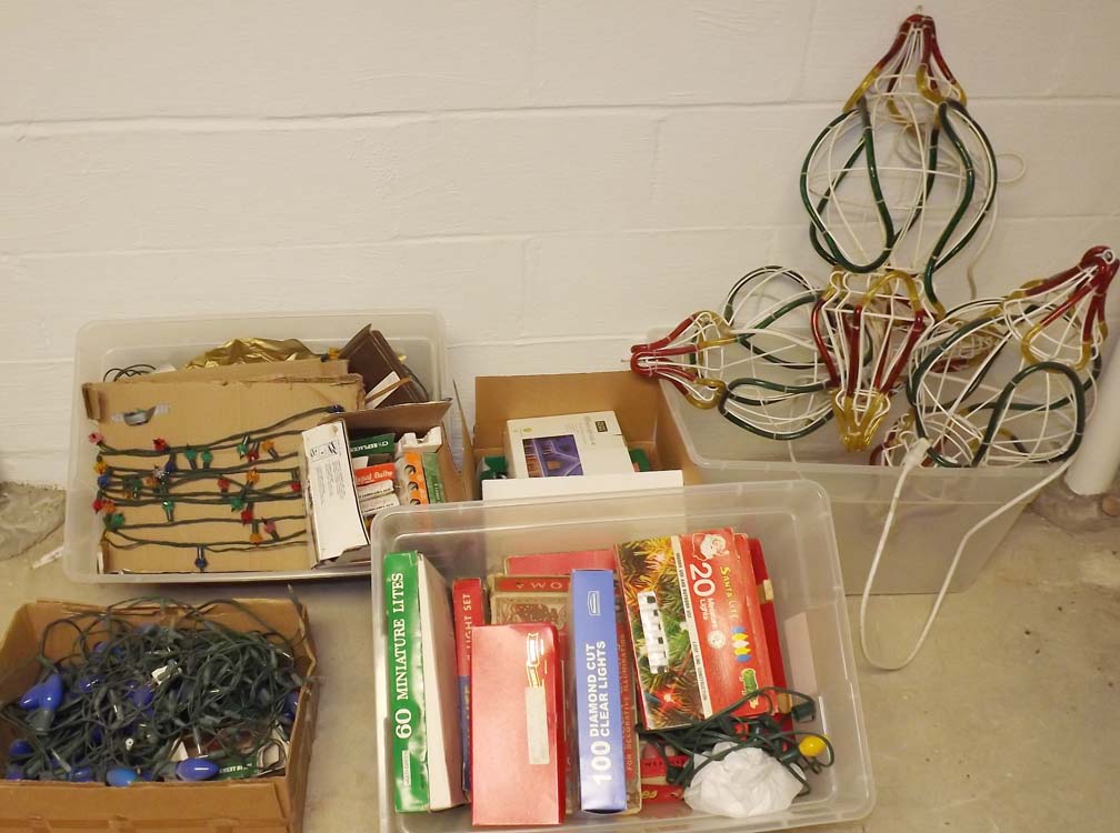 Collection of Vintage and Modern Christmas Lights