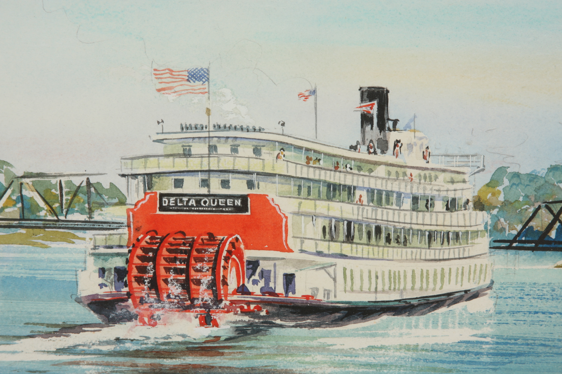 artist  Jack Loney, original watercolor