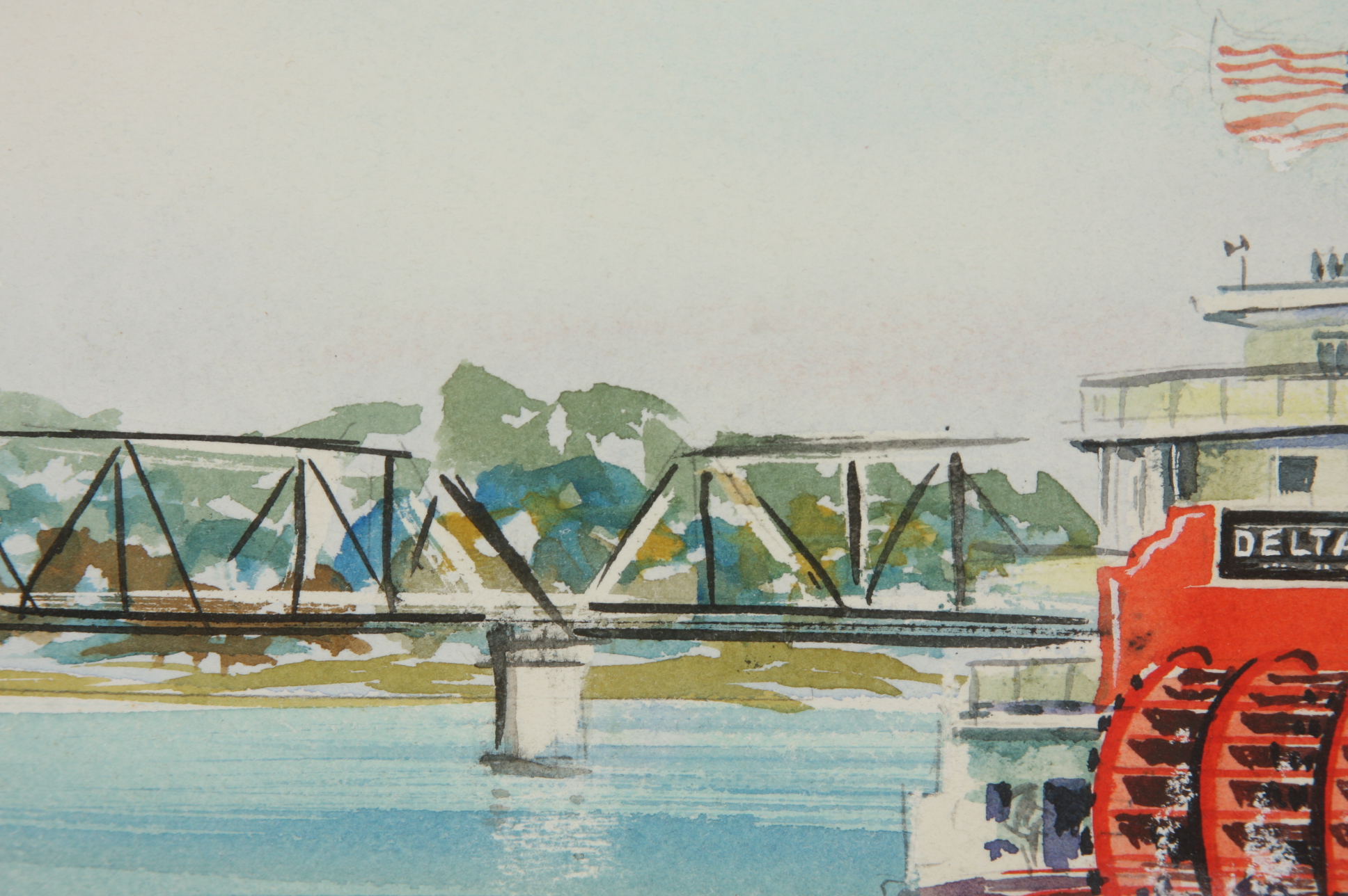 artist  Jack Loney, original watercolor