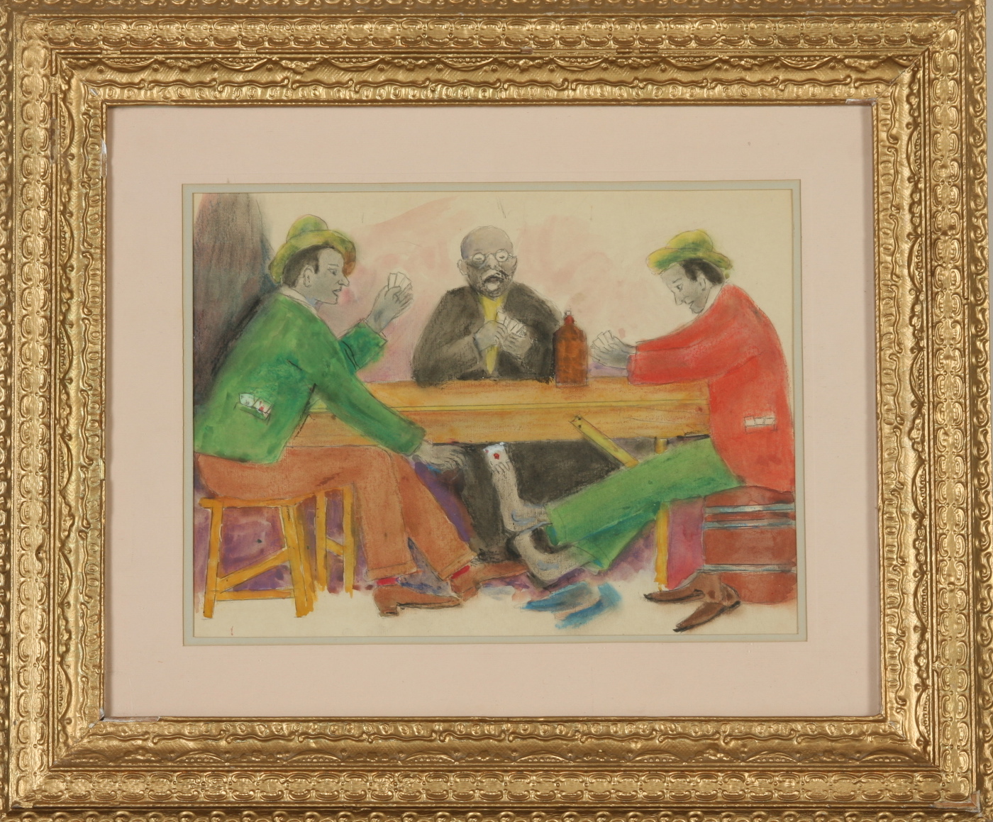 An original watercolor on paper painting by an unknown artist