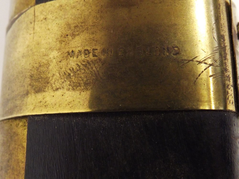 Boar Head Brass and Wood Decorative Gun