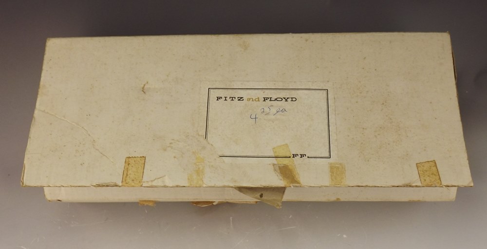 Fitz and Floyd Pots de Creme Set, Couroc Trays, Brass Fondue Pot