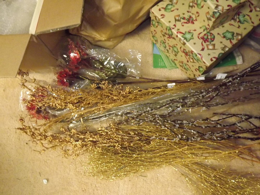 Collection of Retro Christmas Candles and Decorations