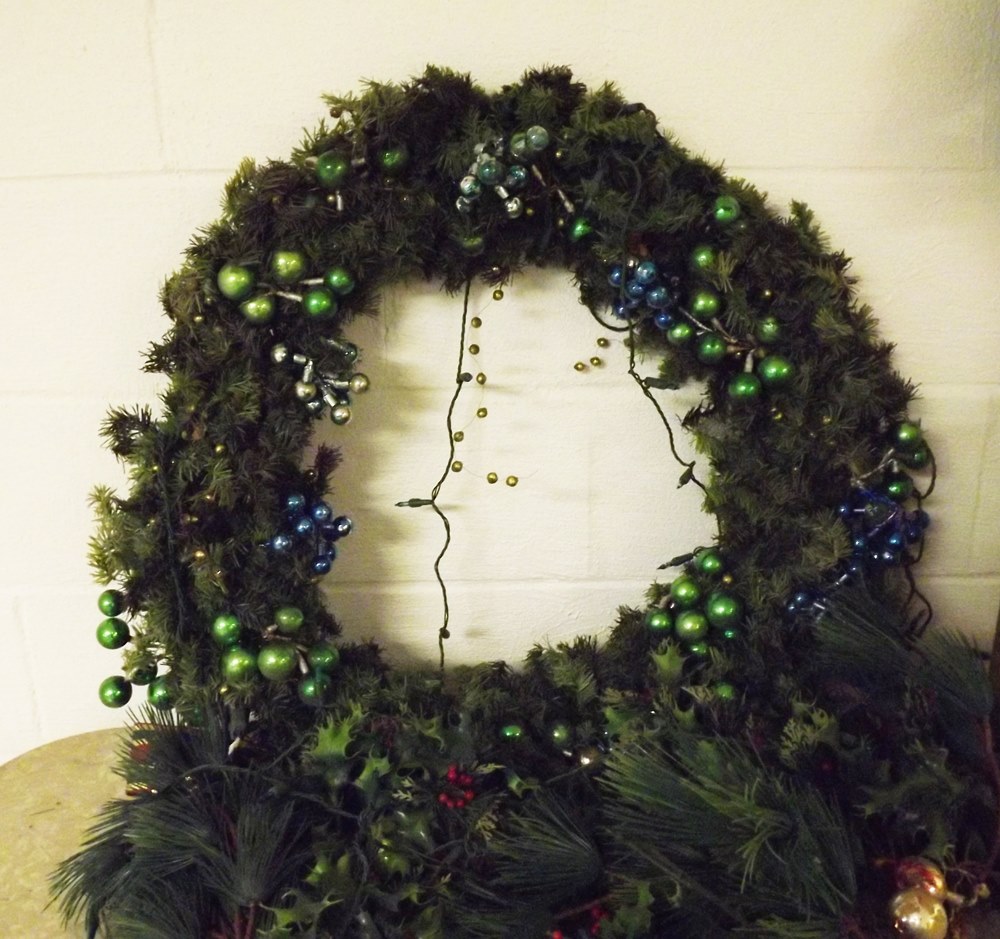 Collection of Retro Christmas Candles and Decorations