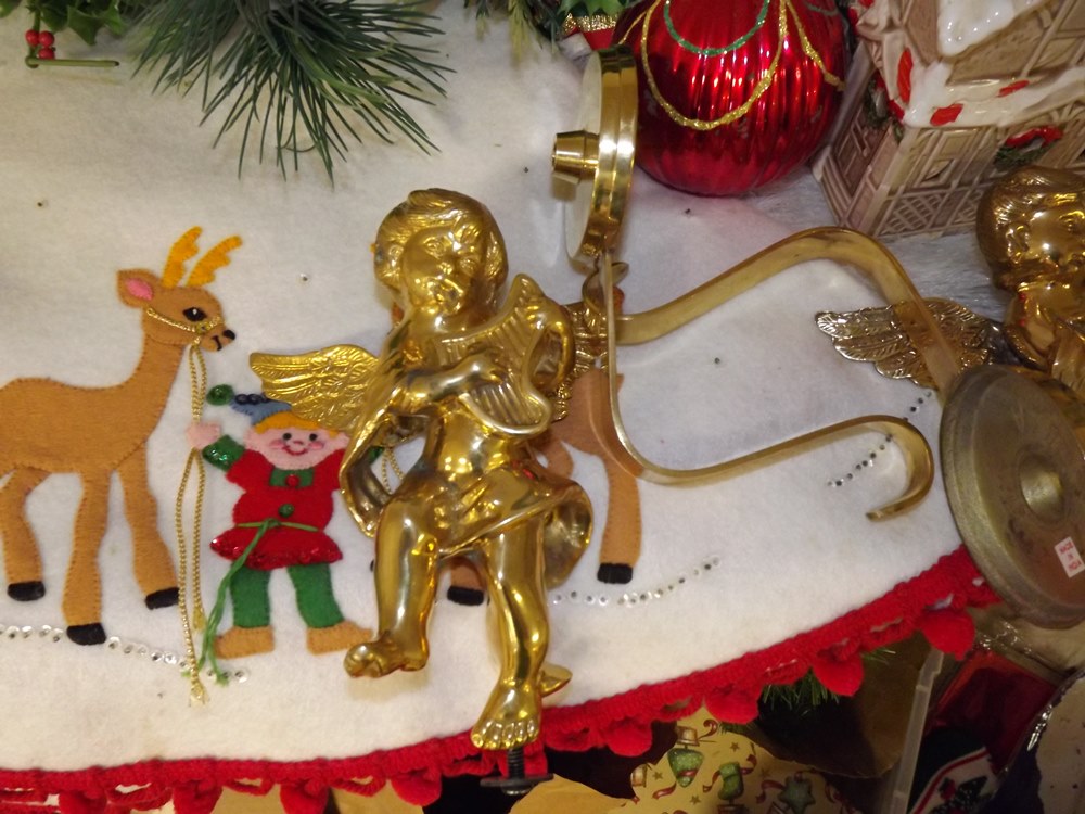 Collection of Retro Christmas Candles and Decorations