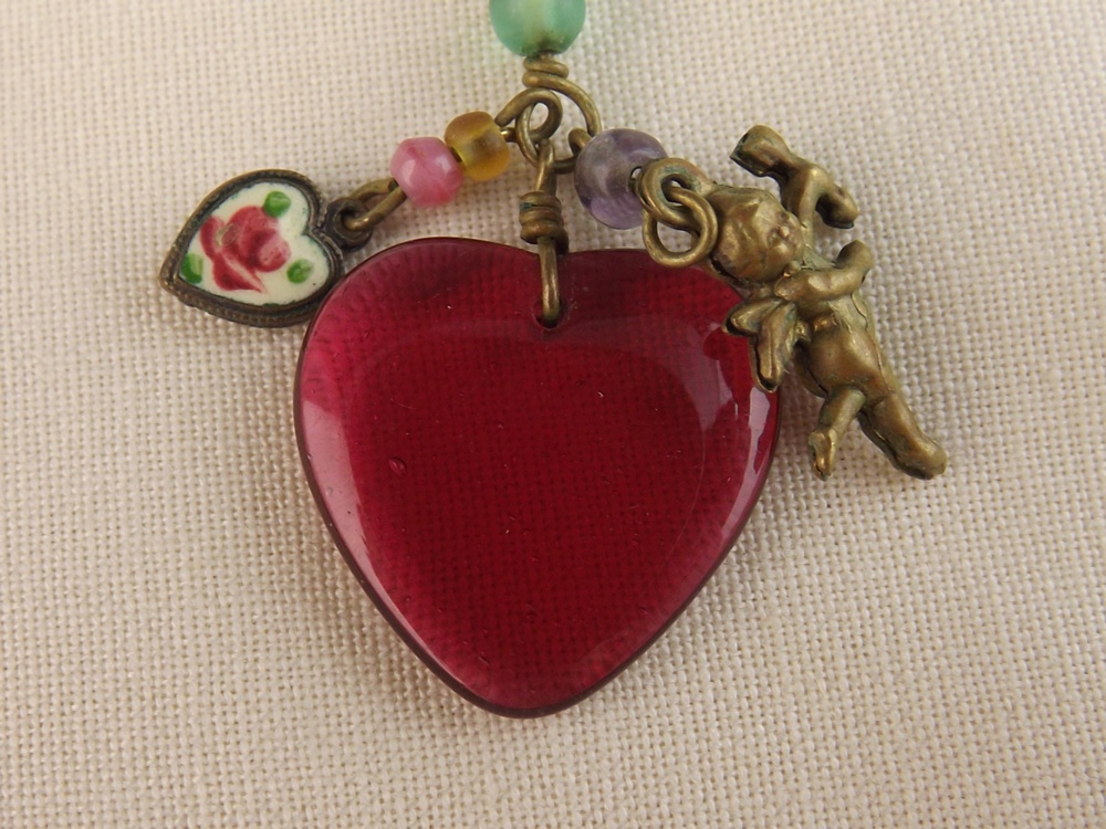 Vintage Coro Stone Earrings, Victorian Style Pendant Earrings, and Sterling Silver Ribbon Pin