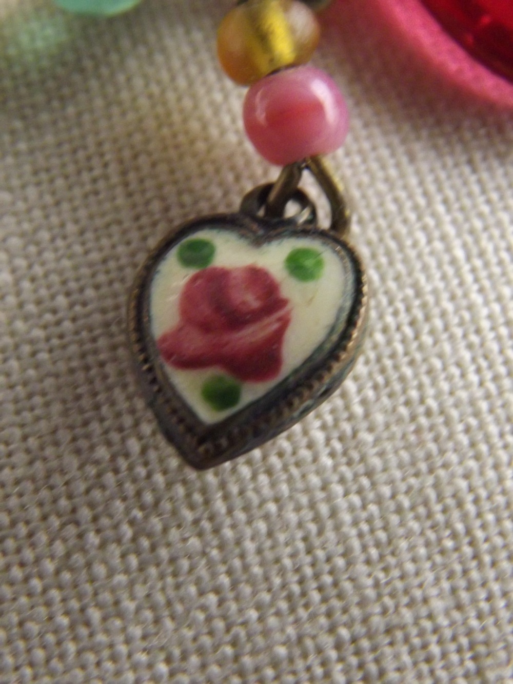 Vintage Coro Stone Earrings, Victorian Style Pendant Earrings, and Sterling Silver Ribbon Pin