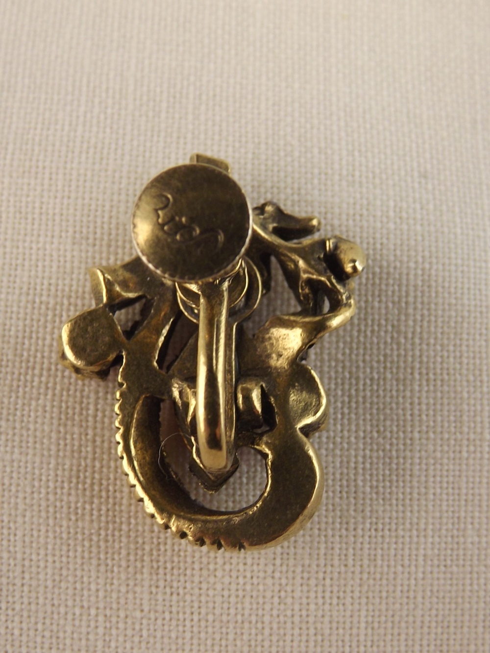 Vintage Coro Stone Earrings, Victorian Style Pendant Earrings, and Sterling Silver Ribbon Pin