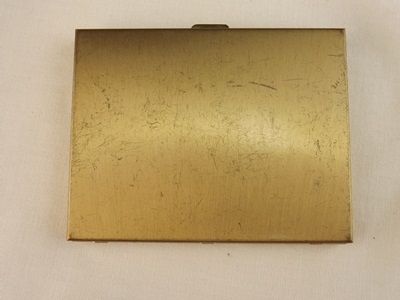 Vintage Floral Guilloche-Lined Cigarette Case