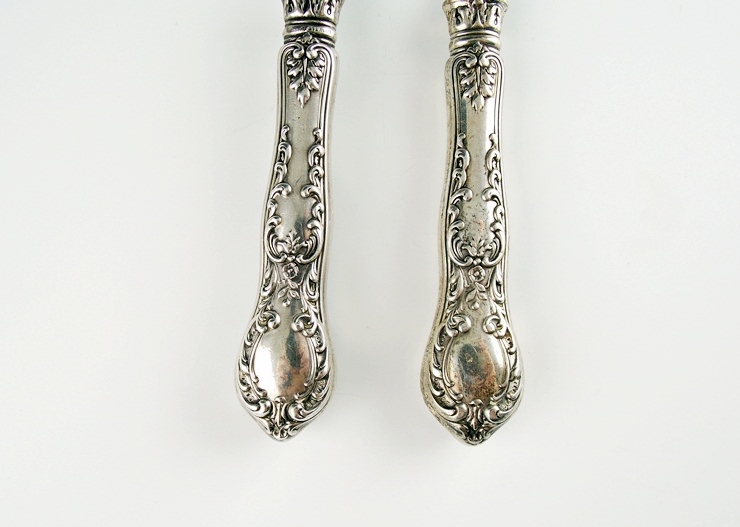 Sterling silver handled carving set