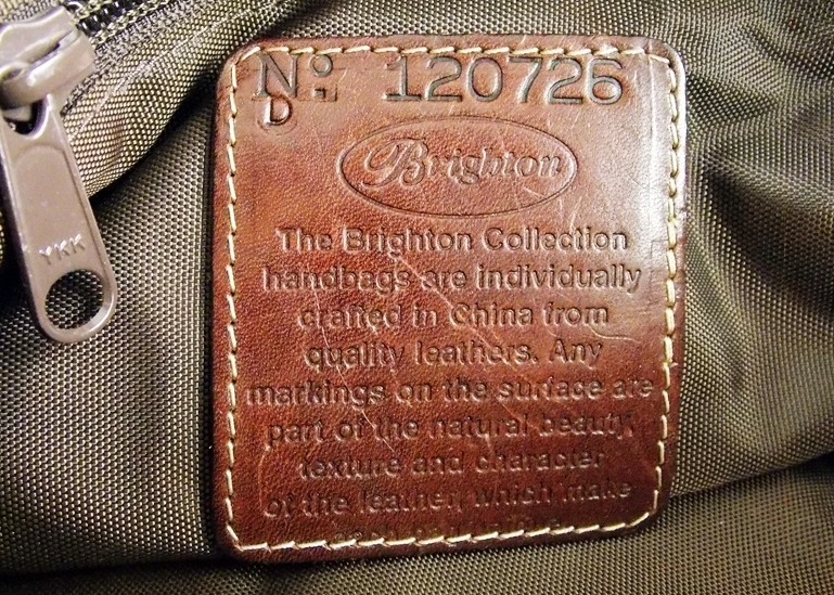 Brighton Tapestry handbag with braided leather handles