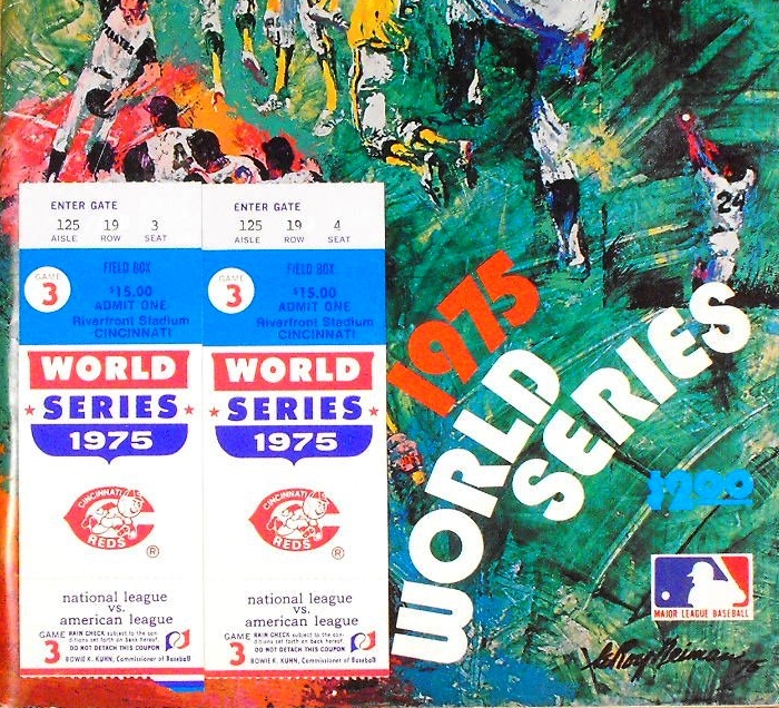 1975 World Series program and ticket stubs