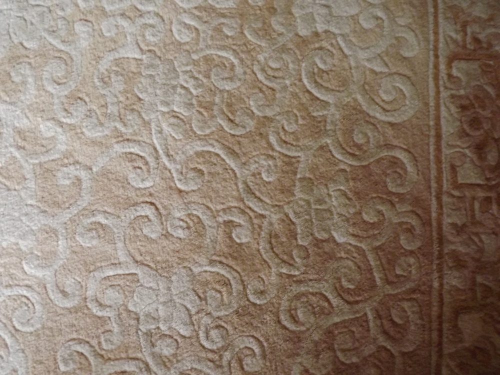 Wool Pile Hand Knotted Scroll Motif Rug