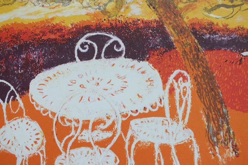 Colorful hand pulled screen print