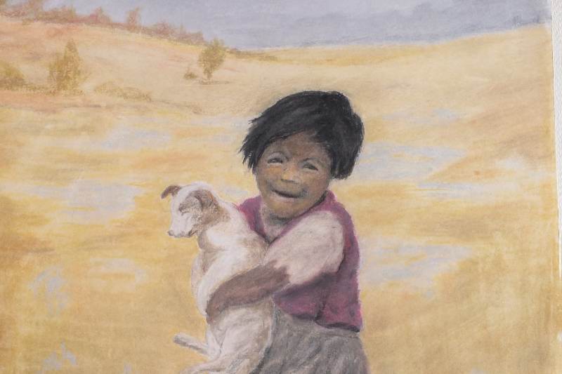 Original pastel drawing 