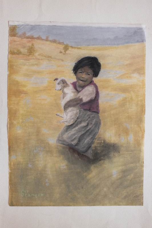 Original pastel drawing 