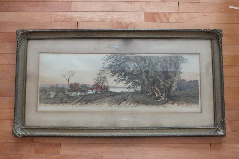 Colored etching by Earnest L. Rost 