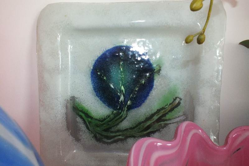 Five very large Art Glass items