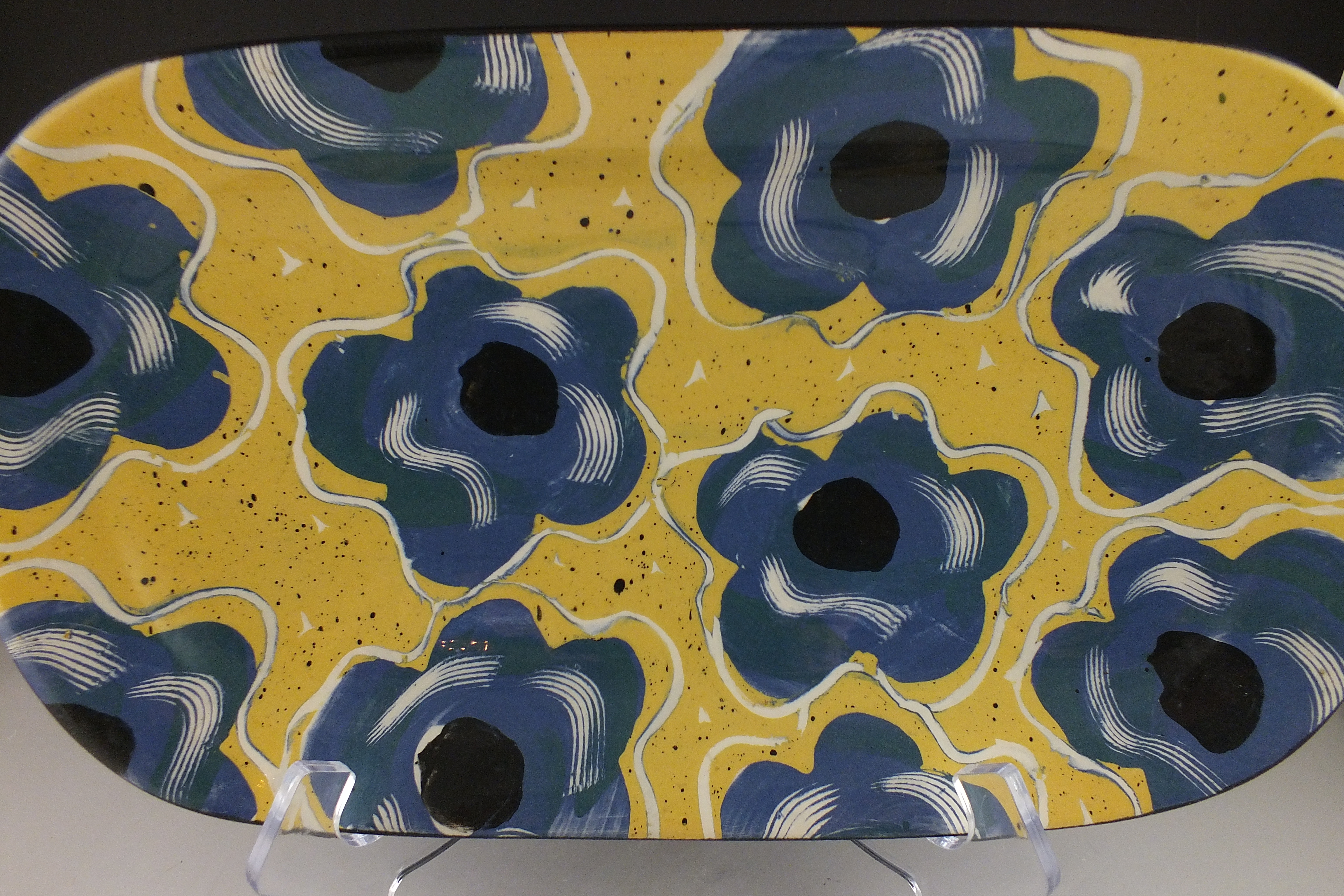 Cera-Mix Studio serving platter designed by Claudia Reese, Austin Texas