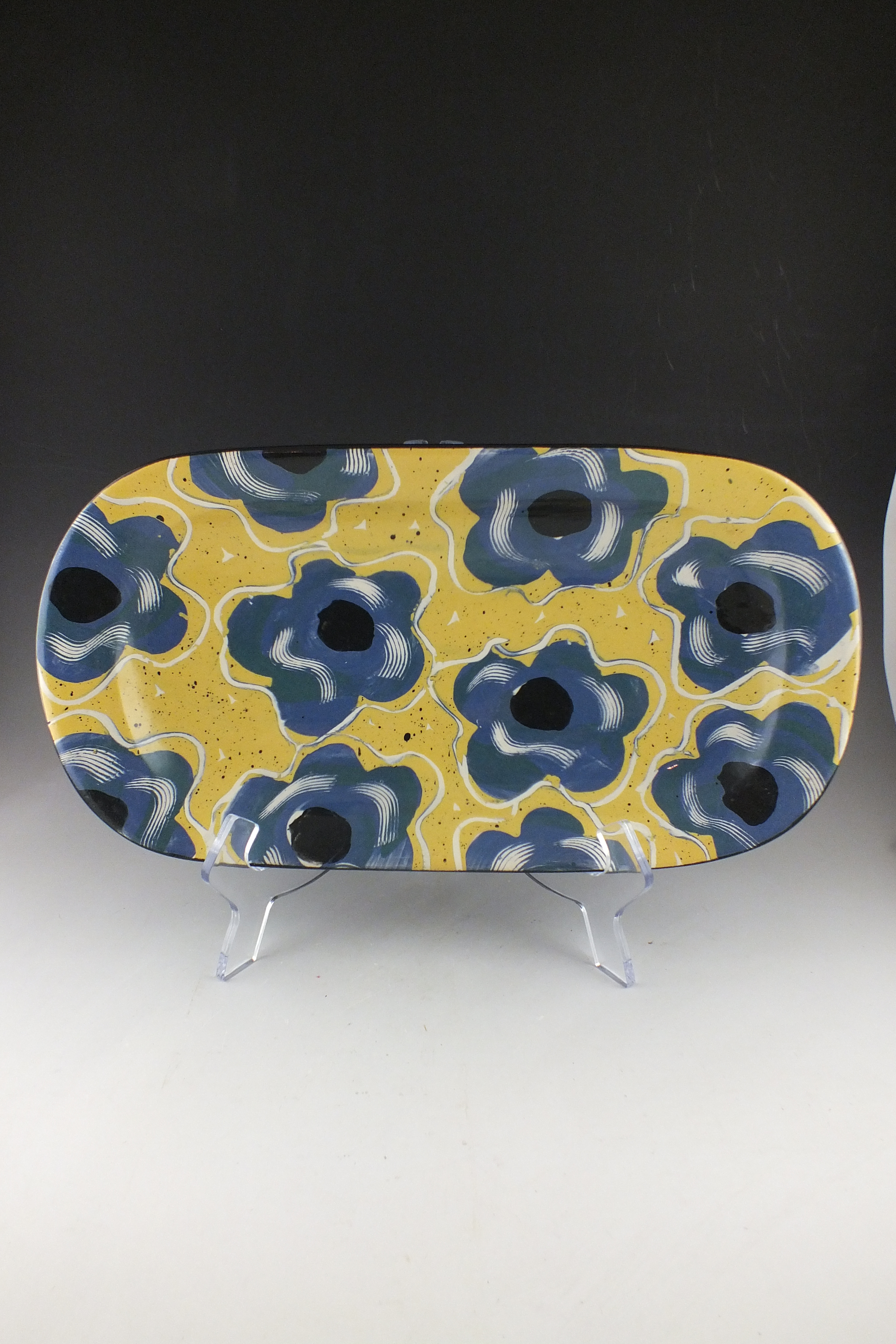 Cera-Mix Studio serving platter designed by Claudia Reese, Austin Texas
