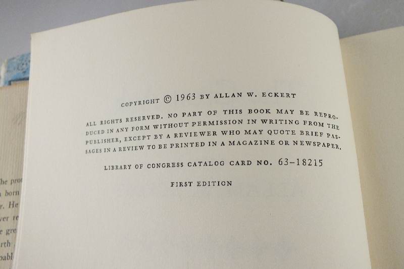 A pair of first edition hardback books: a 1951 First Printing of "The Blessing " by Nancy Milford and  1963 first edition "The Great Auk" by Allan W. Eckert