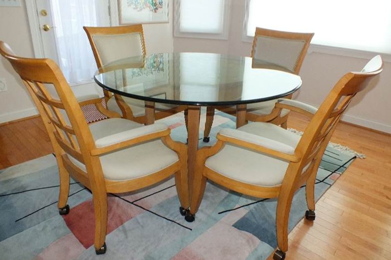 A Contemporary styled table and chair ensemble from Thomasville