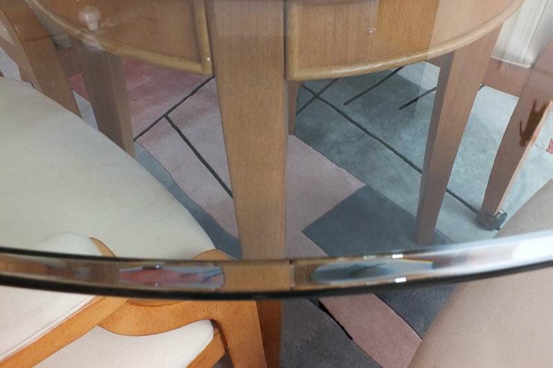 A Contemporary styled table and chair ensemble from Thomasville