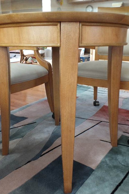 A Contemporary styled table and chair ensemble from Thomasville