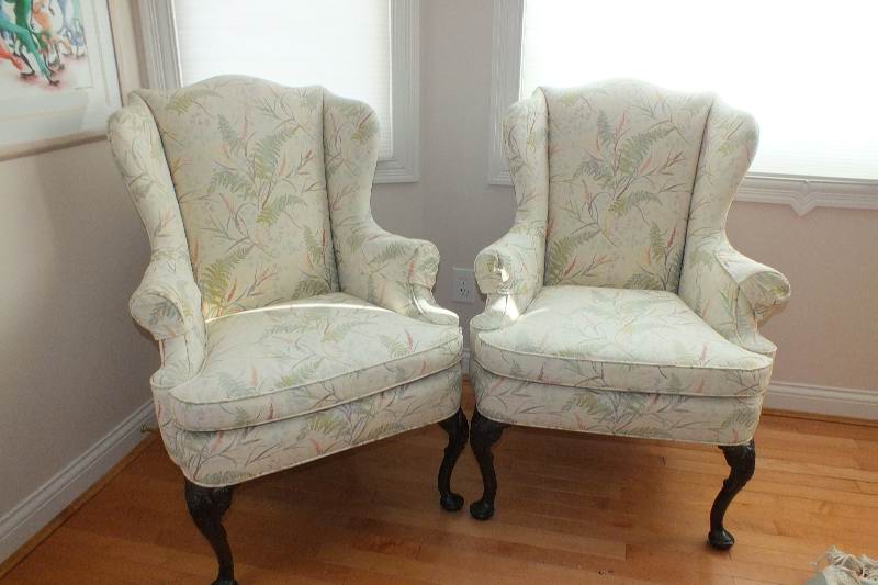 A pair of Traditional Queen Anne style chairs from Key City Wilkesboro NC