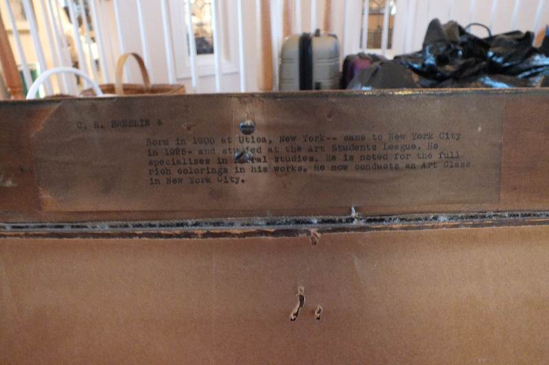 An original oil  floral still life on canvas  signed  by New York artist, CR Breslin