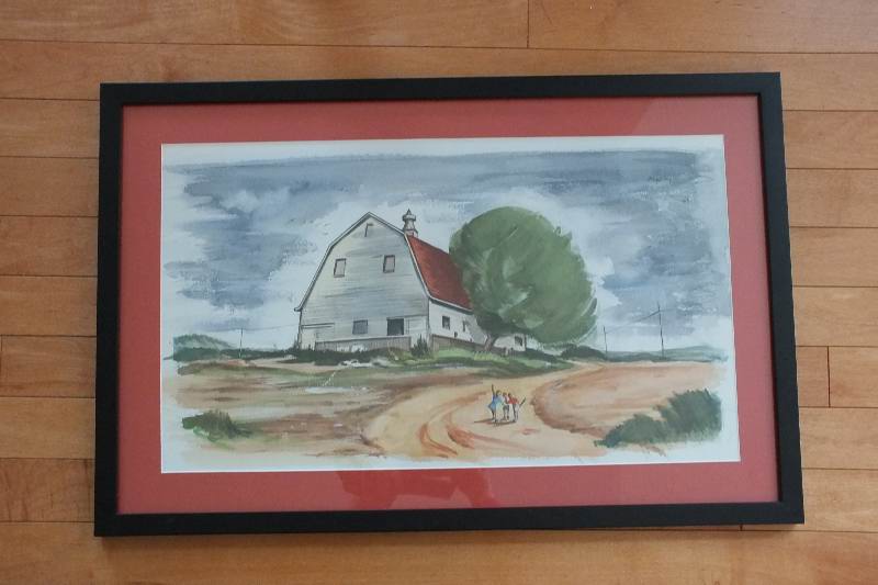 An original watercolor landscape signed by Cincinnati Artist, Floyd Berg