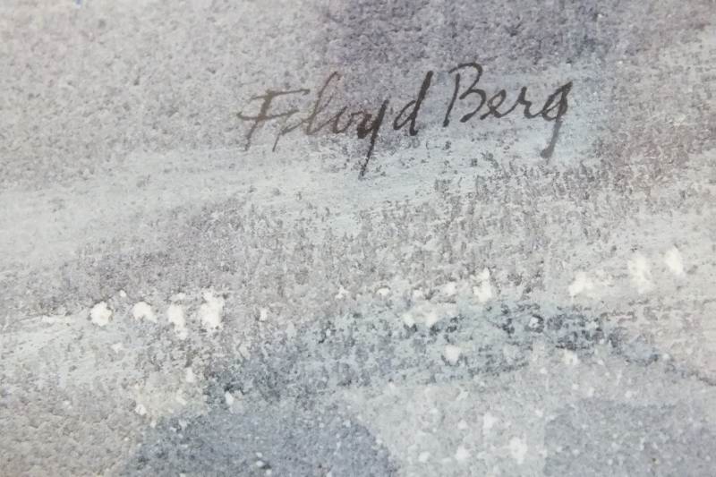 An original watercolor landscape signed by Cincinnati Artist, Floyd Berg