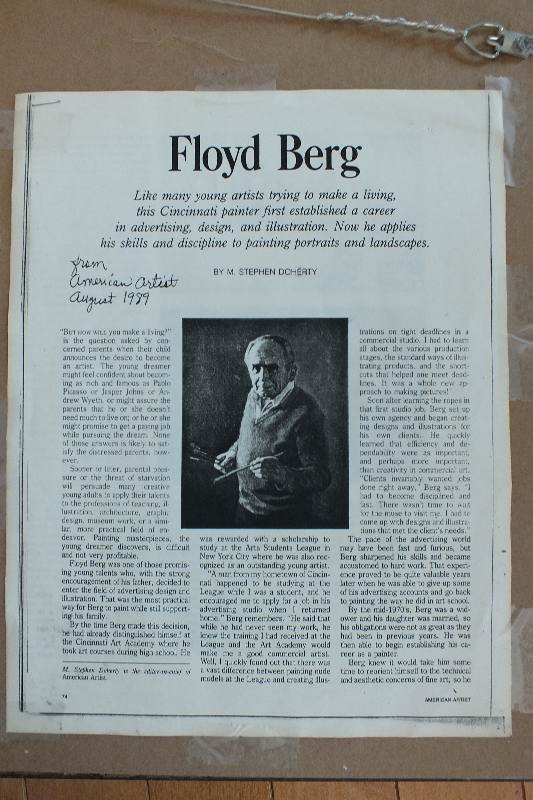 An original watercolor landscape signed by Cincinnati Artist, Floyd Berg