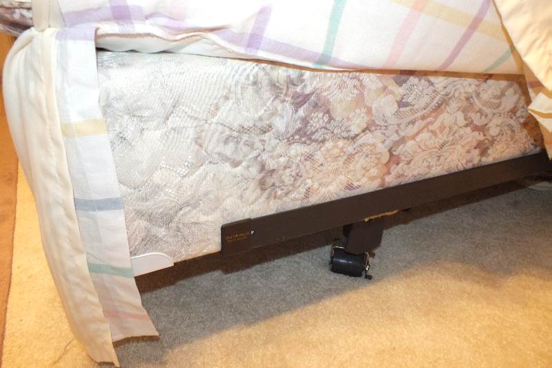 Contemporary style Queen size Qtr. Figured Anigre veneer and laminated woodgrain head board and foot board from USA Pilliod Furniture Inc., Division of Ladd Furniture