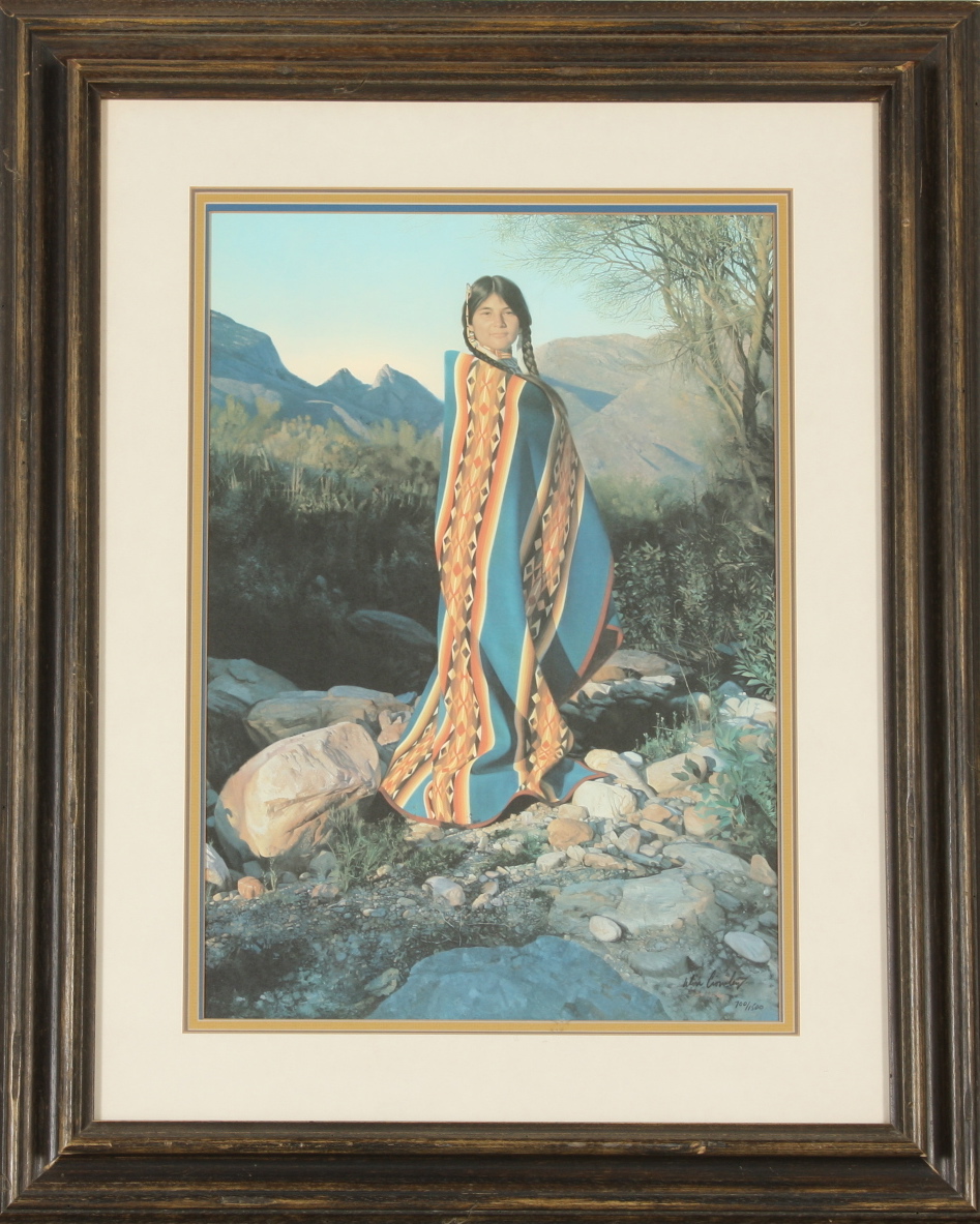Limited edition  photo offset lithography print by listed Western genre artist Donald V. Crowley 