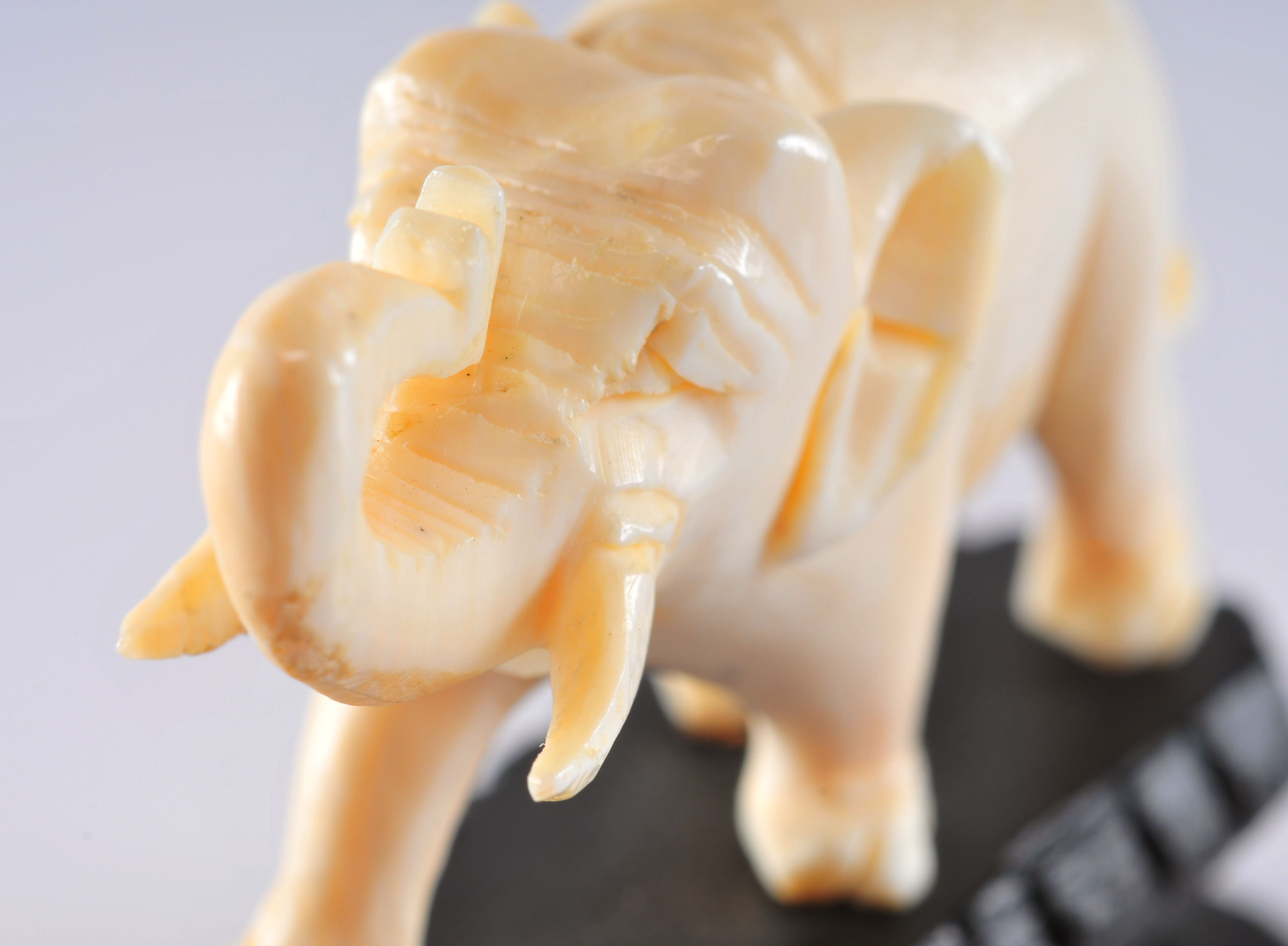 Chinese Ivory Miniature Elephant Carving